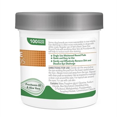 Vets Best Clean Eye Round Pads - Image 2