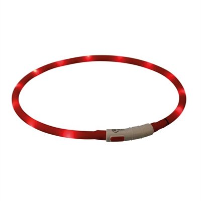 Trixie Lichtgevende Halsband Hond Usb Siliconen Oplaadbaar Rood - Image 2