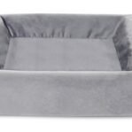 Bia Bed Royal Fluweel Hoes Voor Hondenmand Grijs