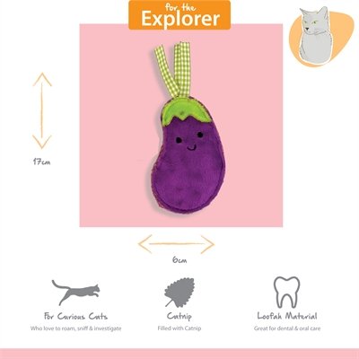 Happy Pet Tabby Patch Aubergines Met Catnip - Image 6