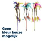 Happy Pet Tabby Patch Kattenhengel Met Lint En Veren Assorti