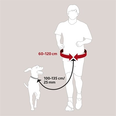 Trixie Heupriem Met Jogginglijn Zwart Riem 60-120 Cm Lijn 100-135 Cm - Image 3
