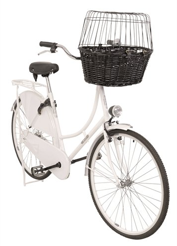 Trixie Wilgen Fietsmand Voorop Zwart Met Kussen En Kap 50X35X41 Cm - Image 2