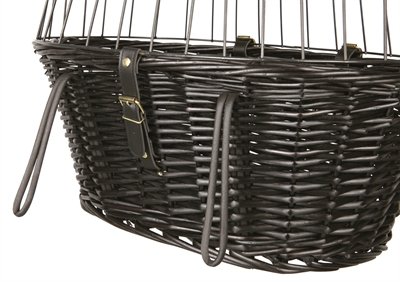 Trixie Wilgen Fietsmand Voorop Zwart Met Kussen En Kap 50X35X41 Cm - Image 4