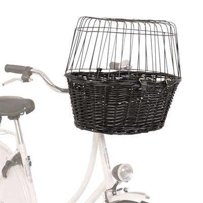 Trixie Wilgen Fietsmand Voorop Zwart Met Kussen En Kap 50X35X41 Cm - Image 7