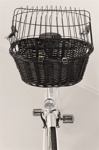 Trixie Wilgen Fietsmand Voorop Zwart Met Kussen En Kap 50X35X41 Cm - Image 8
