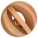 Trixie Bal Hout Met Bel 6 Cm