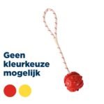 Trixie Bal Aan Touw Natuurrubber Drijvend Oranje 4,5 Cm / 35 Cm