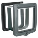 Trixie 4-Weg Kattenluik Xl Met Tunnel Grijs 24X28 Cm