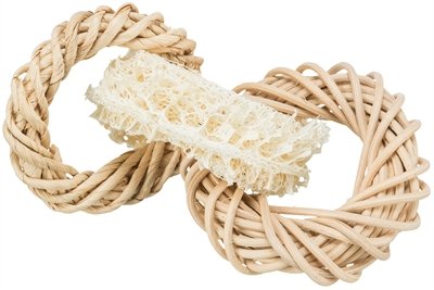 Trixie Luffaring Met Rotan-En Maïsblad Ring Naturel 13X13 Cm