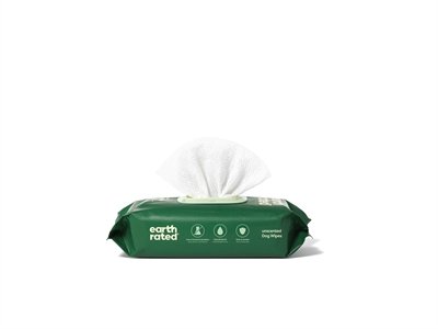 Earth Rated Dog Wipes Geurloos Composteerbaar 20,5X20,5 Cm 100 St - Image 2