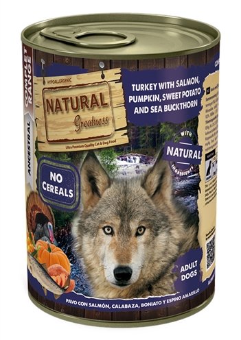 Natural Greatness Turkey / Salmon / Pumpkin / Sweet Potato 400 Gr