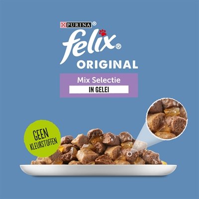 Felix Pouch Original In Gelei Mix Box Rund / Kip / Tonijn / Zalm 44X85 Gr - Image 3