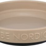 Trixie Be Nordic Voerbak Kat Keramiek / Rubber Taupe 16 Cm