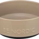 Trixie Be Nordic Voerbak Hond Keramiek/ Rubber Taupe 18 Cm