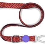 Morso Hondenriem Verstelbaar Gerecycled Urban Lizard Rood 65-200X2,5 Cm 20-80 Kg