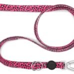 Morso Hondenriem Verstelbaar Gerecycled Bubble Leo Roze 75-230X1,5 Cm 4-20 Kg