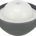 Trixie Vital Dome Drinkfontein Keramiek Grijs / Wit 1,5 Ltr 20X10X20 Cm