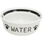 Trixie Drinkbak Hond Water Keramiek Wit / Zwart 1,6 Ltr 20 Cm
