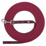 Trixie Hondenriem Sleeplijn Met Rubber Anti Slip Sangria Rood S/M 5 Mtr X 1,5 Cm