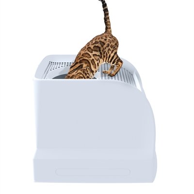 Imac Kattenbak Frida Met Lade Lichtblauw 56X40X43,5 Cm - Image 2