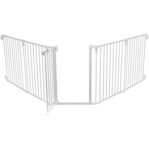 Trixie Hondenhek Afsluithek Metaal 5-Delig Met Deur Wit 62,5-300X76,5 Cm
