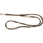 Trixie Hondenriem Pure Verstelbaar Rond Gestikt Leer Bruin 200X1 Cm
