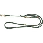 Trixie Hondenriem Pure Verstelbaar Rond Gestikt Leer Saliegroen 200X1 Cm