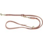 Trixie Hondenriem Pure Verstelbaar Rond Gestikt Leer Roze 200X1 Cm