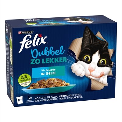 Felix Dubbel Zo Lekker Vis Selectie In Gelei 4X12X85 Gr - Image 3