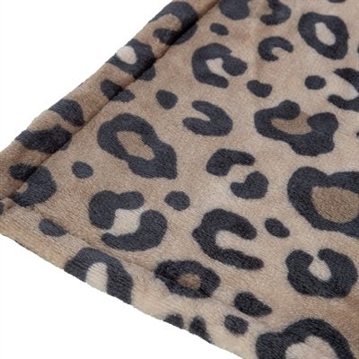 Trixie Hondendeken Leo Soft Pluche Bruin / Panterprint 70X50 Cm - Image 2
