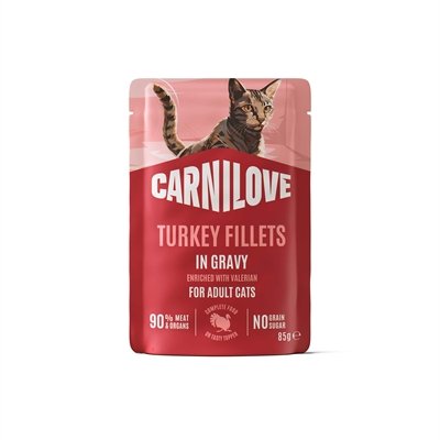 Carnilove Pouch Turkey / Valerian In Gravy 24X85 Gr