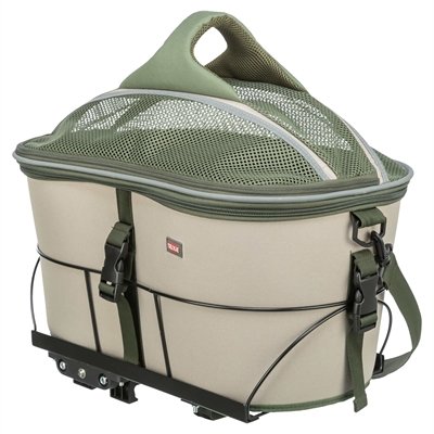 Trixie Fietsmand Voor Bagagedrager Polyester Olijfgroen / Beige 46X33X40 Cm - Image 2