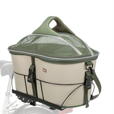 Trixie Fietsmand Voor Bagagedrager Polyester Olijfgroen / Beige 46X33X40 Cm - Image 4