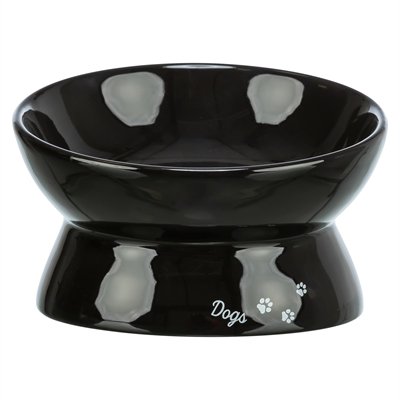 Trixie Voerbak / Drinkbak Dogs Keramiek Verhoogd Zwart 17X17X13,5 Cm - Image 2