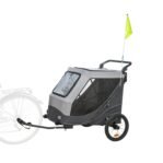 Trixie Fietskar Opvouwbaar Snelvouw Functie Tot 45Kg Grijs Xl 87,5X93/150X97 Cm