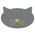 Trixie Kattenbakmat Kattenkop Pvc Lichtgrijs 42X40 Cm