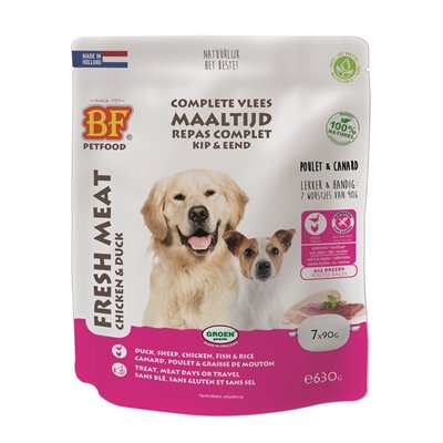 Bf Petfood Vleesvoeding Eend Worst 630Gr